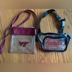 Virginia Tech Hokies clear game day bags.